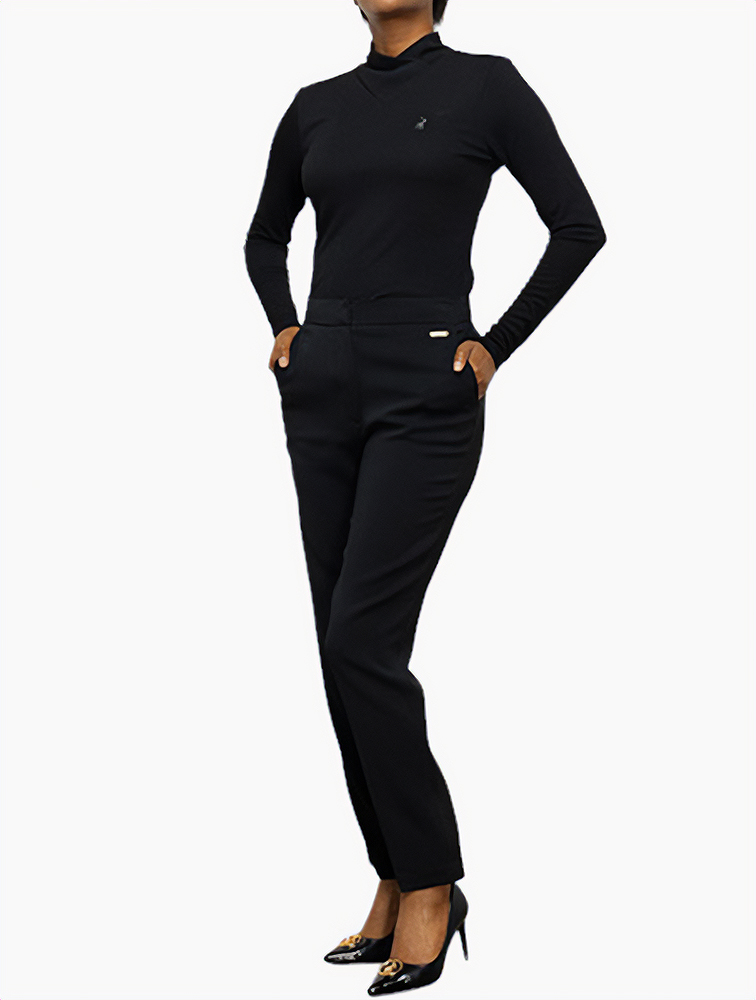 MyRunway | Shop Polo Black Ava Long Sleeve Second Skin Top for